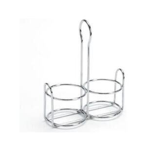 New Mini Glass Jar Caddy, Stainless Steel, 5-1/2" H, 2-1/4" W, 4-1/2" L